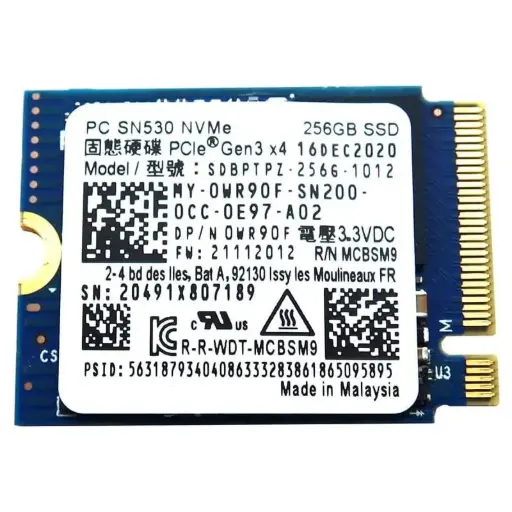 SSD M.2 INTERNE Laptop M.2 256 GB WESTERN DIGITAL