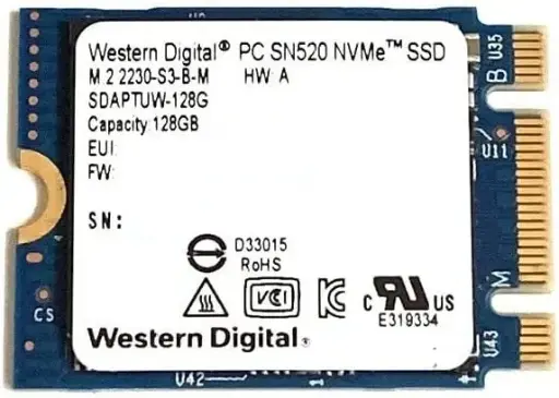 SSD M.2 INTERNE Laptop M.2 128 GB WESTERN DIGITAL